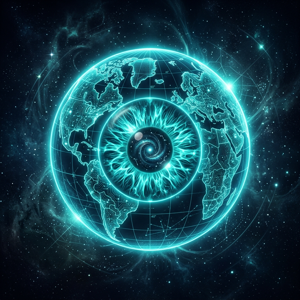 Abstract globe eye illustration